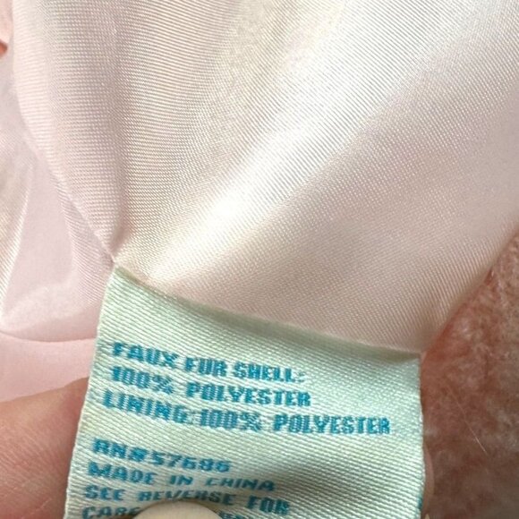 Girl's C&C California Pink Fuzzy Coat Size 12 - Picture 6 of 6